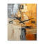 Horloge murale moderne dorée et dorée à géométrie brillante - Collages abstraits-99630527