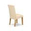 L'ensemble de table de salle à manger 3 pièces contient une table ronde avec Dropleaf et 2 chaises rembourrées en tissu de lin beige clair, 42 x 42 pouces, chêne-38640015-38640014-124508002