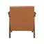 Chaise d'appoint rembourrée en similicuir