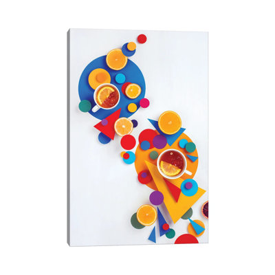 Suprematic Tea Party by Dina Belenko - Wrapped Canvas Print