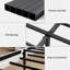 Lit plateforme Judd en métal avec tête de lit en bois, chargement USB et rangement-115285051