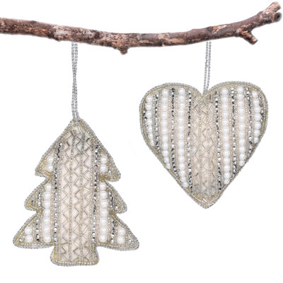 4'' Handmade Glass Holiday Shaped Ornament