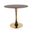 Table de salle à manger de 31,5 po de style Mid-Century pour 2 à 4 personnes avec plateau rond en MDF, table de salle à manger à piédestal, table basse de loisirs-1860218477-1861976375
