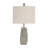 Indeigh Table Lamp Resin Polyresin Geometric Stacked Block Design 22" Gray Non-Woven Fabric Shade Bedroom Living Room Office