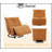 Talmon Orange Synthetic Leather Glider Recliner With Swivel, Full Foam Comfort And Durable Construction For Relaxation