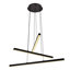 Lustre moderne noir avec corps en métal et capuchon en acrylique, 25,9 po de diamètre x 47,2 po de hauteur | 4 x douilles DEL 13 W, 3 000 K, 5 200 Lm | Design scandinave, éclairage élégant pour la maison et le bureau