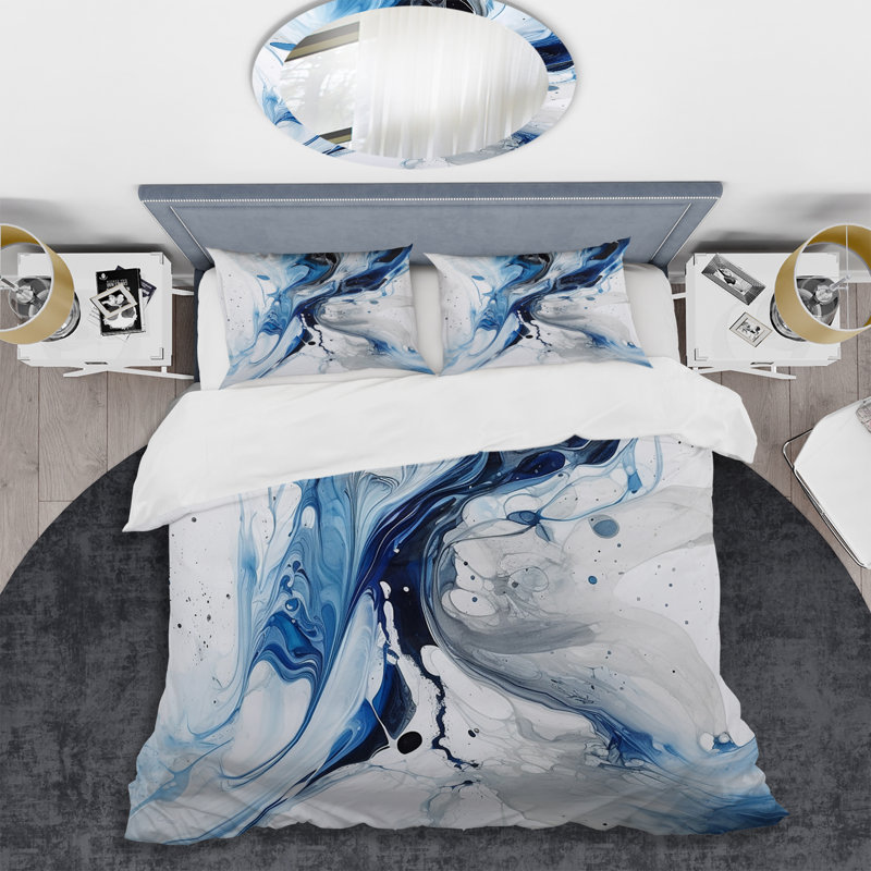 Ensemble de housse de couette bleu et gris Elixir I BeddingMicrofiber / Polyester