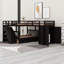 Lit superposé en L de style moderne avec 3 tiroirs, bureau et garde-robe-1481721806