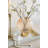 D8x9"  Textured Amber Glass Hurricane With Metallic Gold Base-1227007116-1227007118