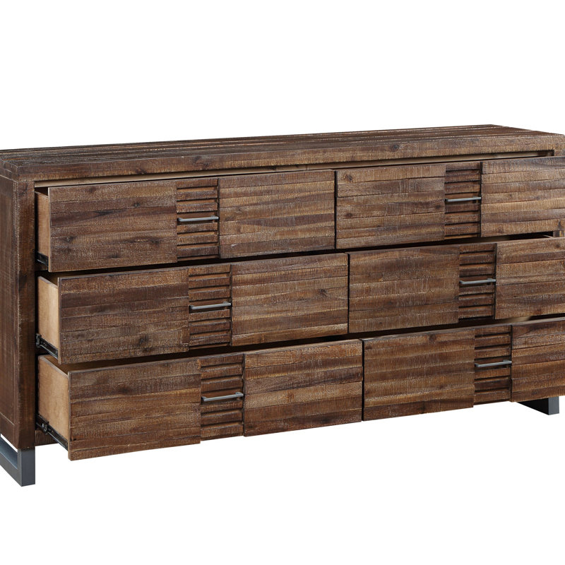 Commode Andria à finition chêne récupéré (Commode)
