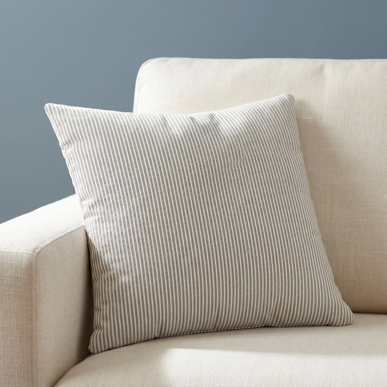 Claremont Cotton Throw Pillow, Blue, 18" x 18", Pillow Cover Only - No Insert