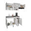 Ensemble d'armoires de cuisine 2 pièces Oceana avec évier en acier inoxydable, huitièmes tablettes, armoire à trois portes, armoire murale à cinq portes, armoire de rangement pour la cuisine