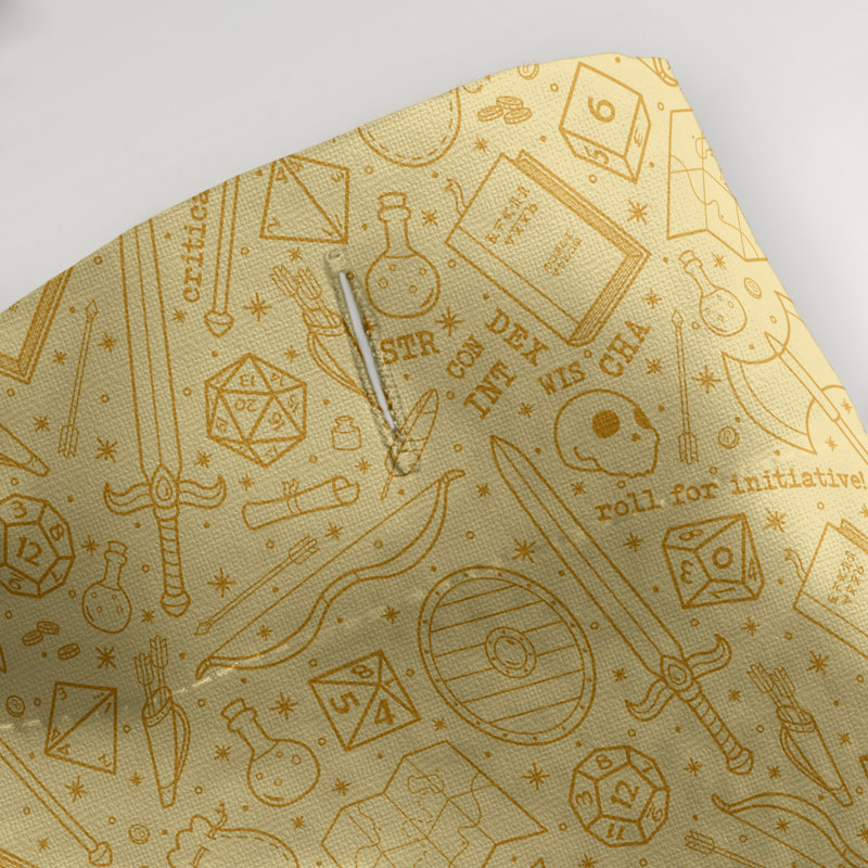 Rideau de douche simple classique RPG, Jaune clair