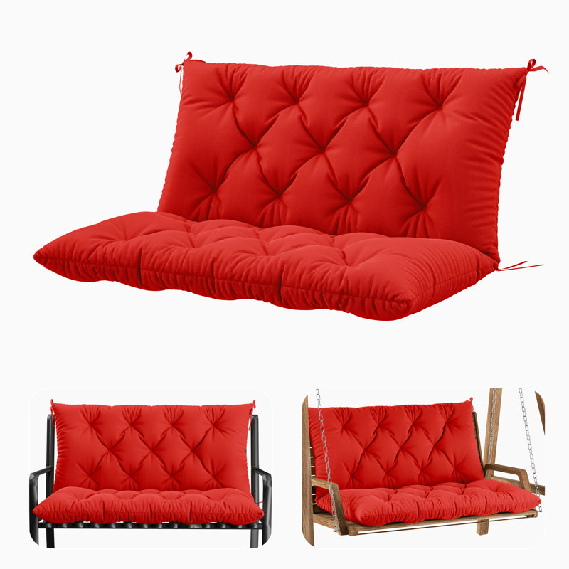 Coussin de banc d'extérieur Wynee, L 47,2 po x P 20 po, Brun