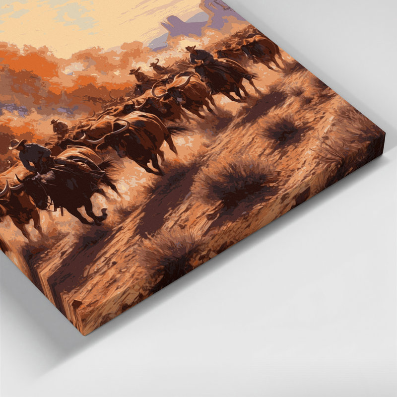 Art mural sur toile 61 "Southwestern Cowboy", H 12 po x l 18 po