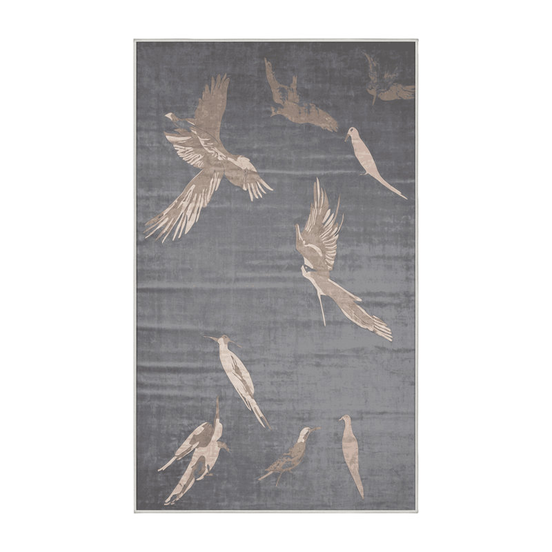Tapis blanc soyeux et moelleux, Rectangle 6 pi x 9 pi