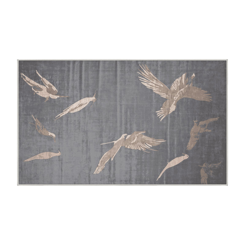 Tapis blanc soyeux et moelleux, Rectangle 7 pi x 9 pi
