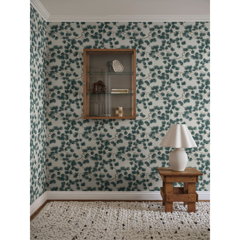 Mons Klint Floral Non-Pasted Matte Wallpaper Roll, Gray