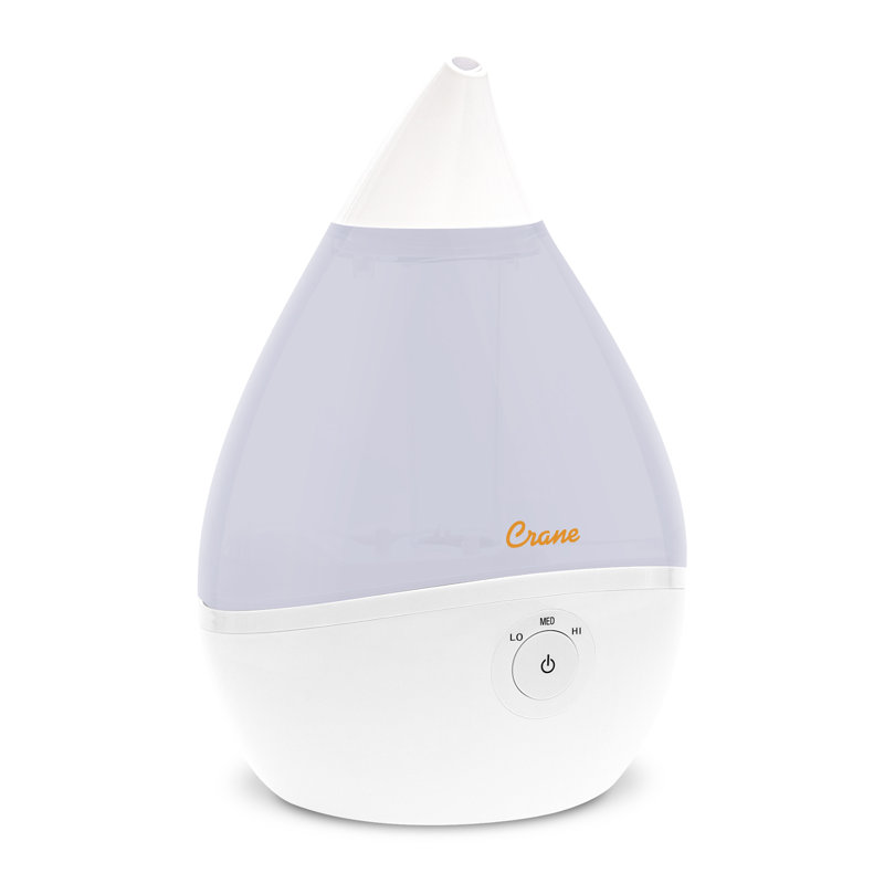 Droplet Cool-Mist Humidifier with Vapor Tray, 0.5. Gal., White