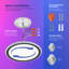 LED Dimmable RGB Flush Mount Ceiling Light with Remote Control