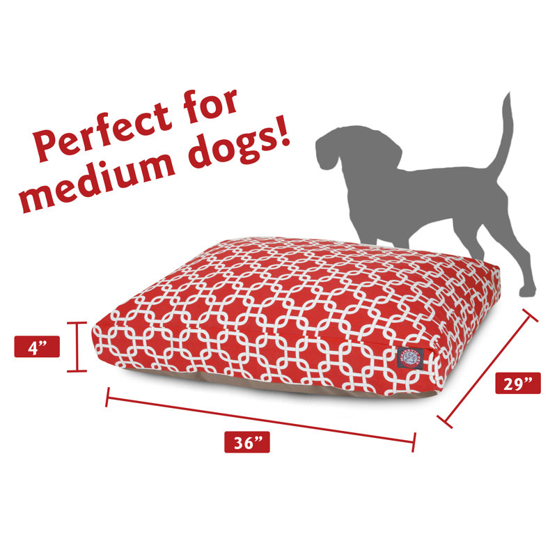 Coussin Links Orthopedic, Rouge, Moyen (l 29 po x P 36 po x H 5 po) ;