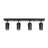 24'' 4 -Light Fixed Track Lighting Track Kit with Dimmable and Adjustable Head