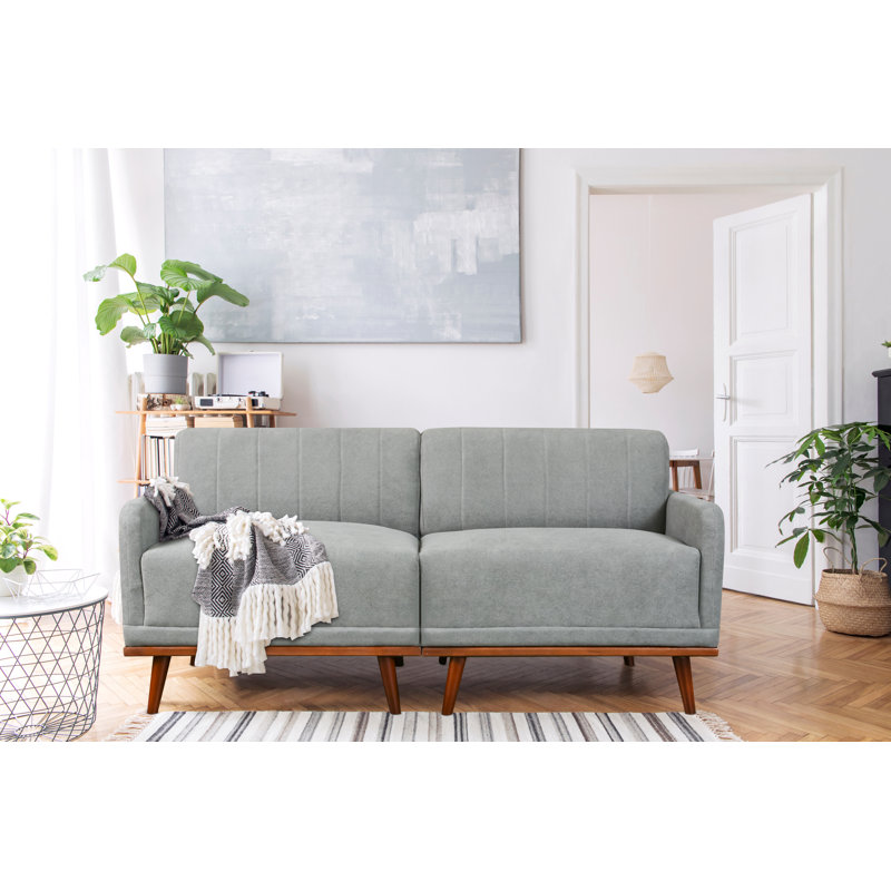 Peytros Loveseat, Grey Polyester Blend