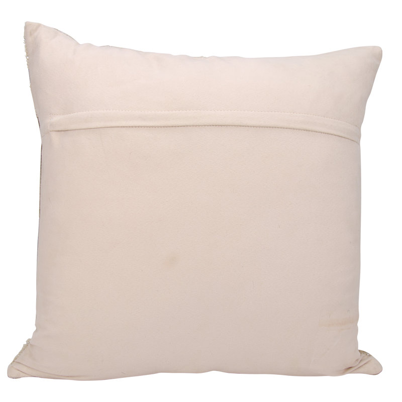Patchwork Throw Pillow, White/Silver