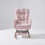 Fauteuil à bascule rembourré moelleux en peluche, assise relaxante confortable, structure robuste et stable avec dossier de soutien et accoudoirs