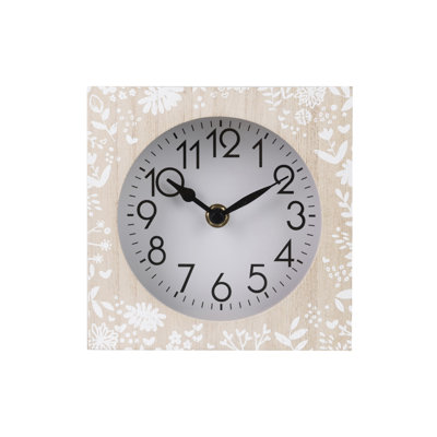 Analogue Mechanical Clock in Brown and White