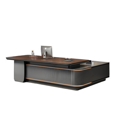 Bureau de luxe moderne 110,24 "avec armoire latérale et verrouillage par mot de passe
