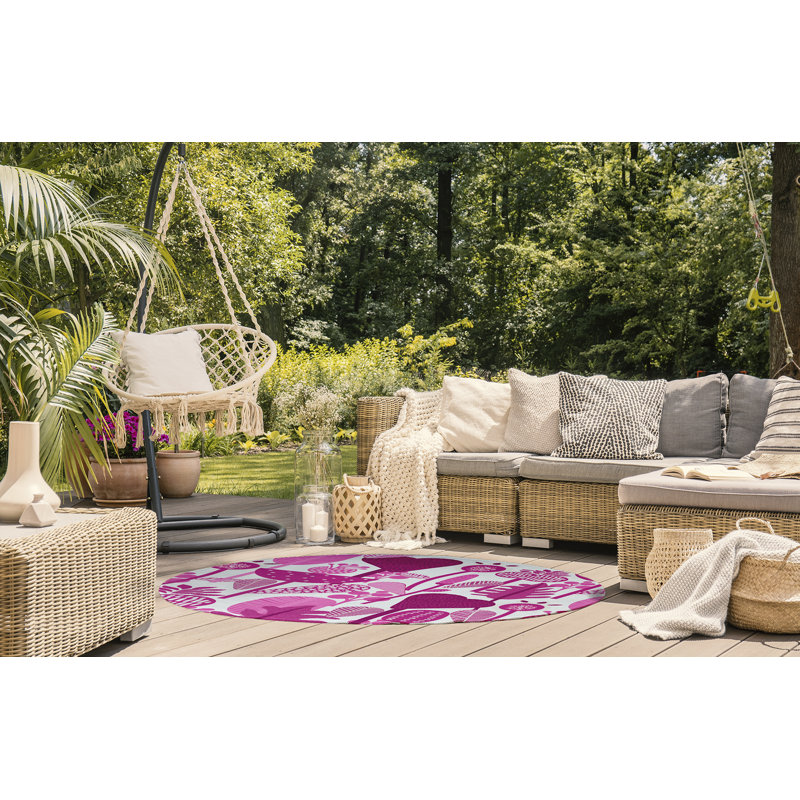 Chenille Floral Indoor Rug, Rectangle 4' x 6'