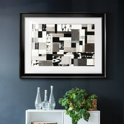 Rectangle avec cadre encadré et biseauté mat et verre