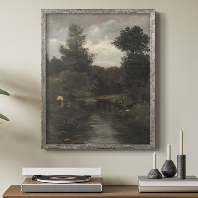 «Vintage Landscape CXCVII», reproduction encadrée - bois massif