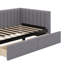 Lit de jour simple tapissier avec 2 tiroirs, support en lattes de bois-230774415