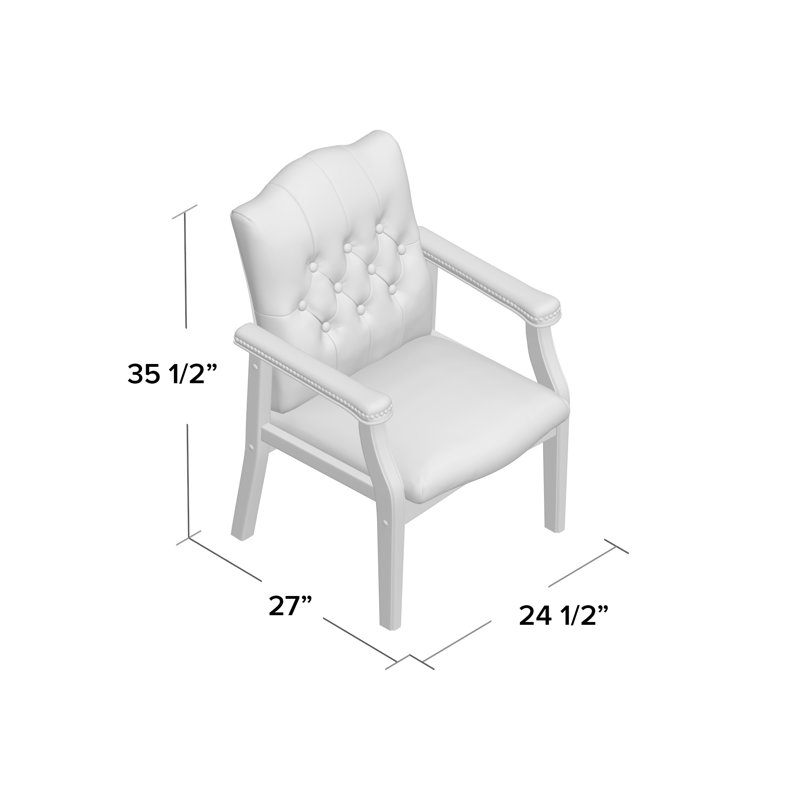 Reception Chair with Manufactured Wood Frame, Black Caressoft