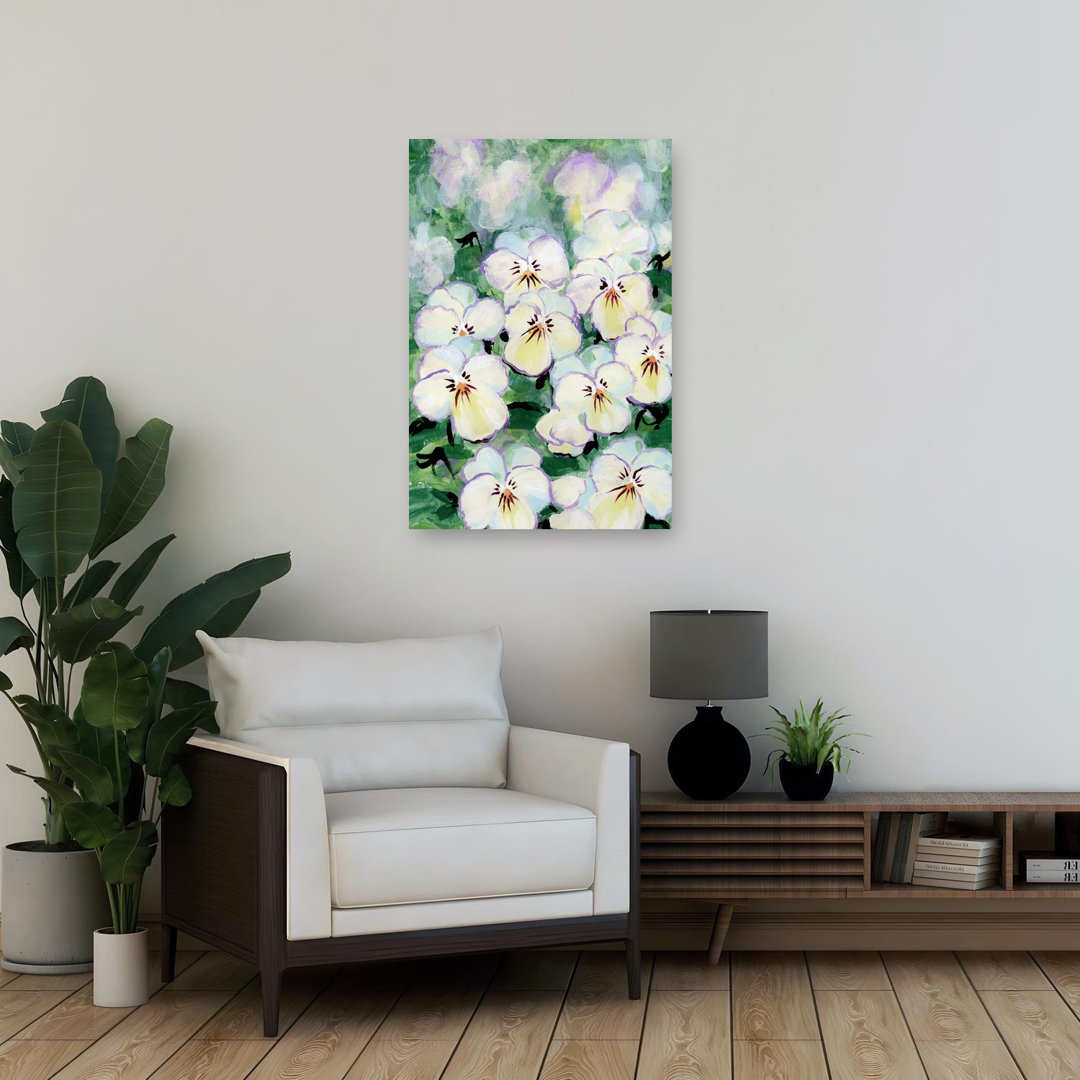 Delicate Pansy Blooms Delicate Pansy Flower Nature Wall Art Print