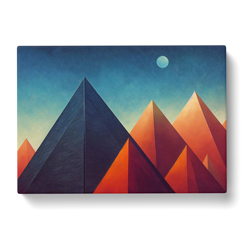 Unique Pyramids Abstract - Wrapped Canvas, 50cm H x 76cm W x 3cm D