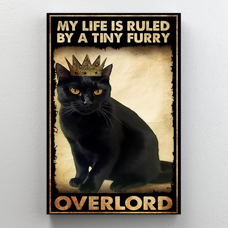 «Chihoko Black Cat Overlord», reproduction d'art rectangulaire sur toile tendue sur toile tendue