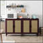Buffet 70 po en rotin avec tablettes réglables, parfait pour le rangement organisé et la décoration élégante