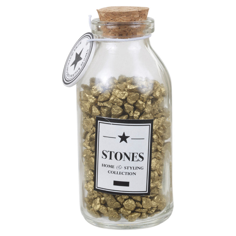 Madelyn Glass Decorative Bottle, Gold
