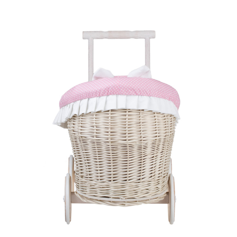 Hegg Wicker Doll Stroller, Beige