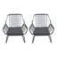 Fauteuil club moderne à deux accoudoirs, structure en acier
