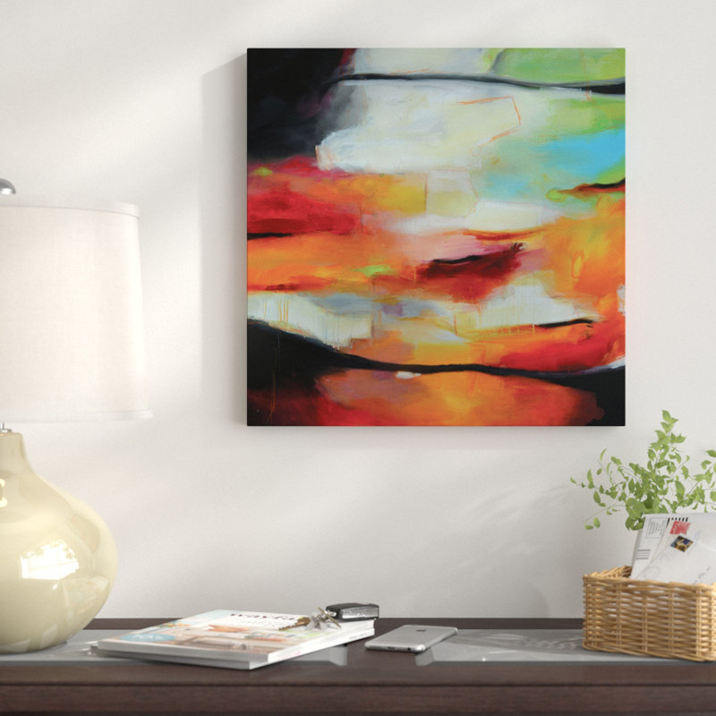 « eternal moment », reproduction d’art sur toile tendue, H 26 po x l 26 po x P 1,5 po, Toile avec cadre noir, Pas de tapis