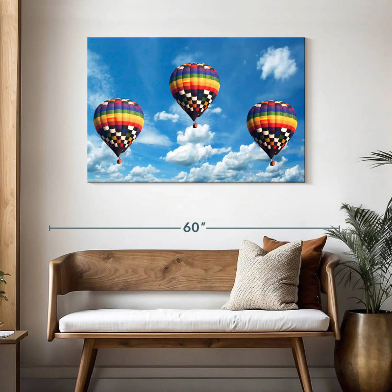 Triple montgolfière, H 30 po x l 45 po