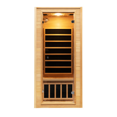 Vidalux Carbon Saunas FAR Infrared Sauna with Remote Control in Hemlock