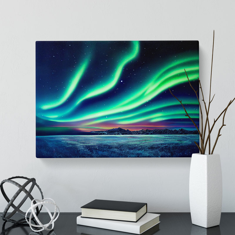 Eccentric Northern Lights - Wrapped Canvas, 40cm H x 60cm W