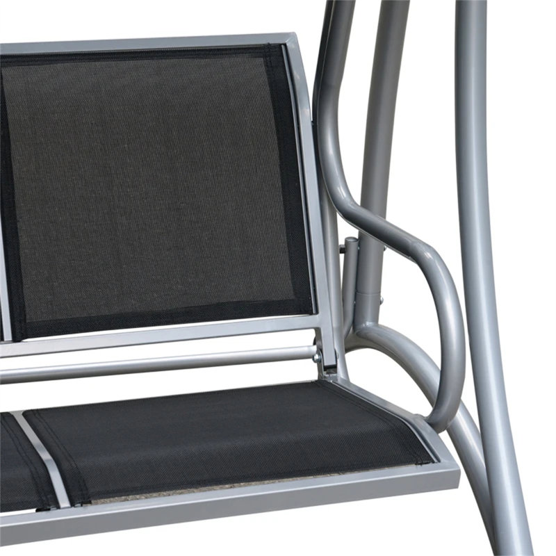 Nhek 3 - Person Metal Porch Swing with Stand