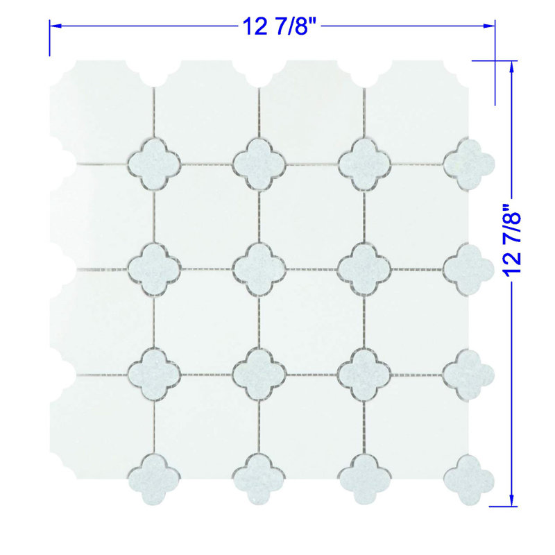 Marble Octagon and DOT Moasic Floor Use Wall Tile