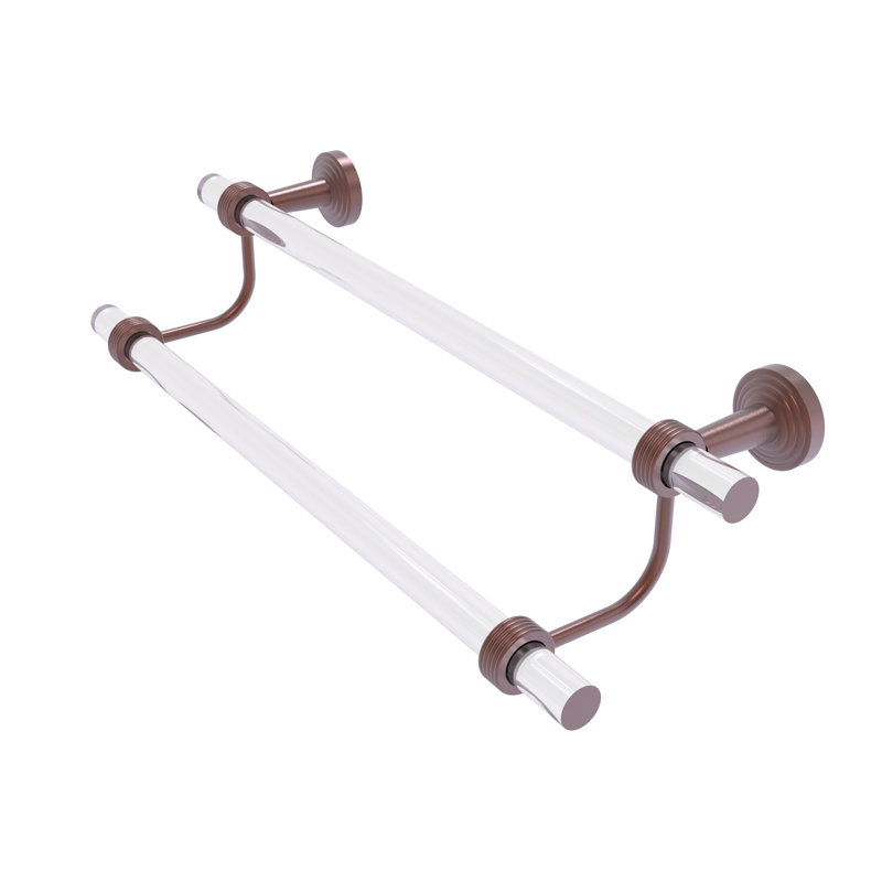 Double barre à serviettes murale Pacific Beach, Cuivre antique, H 7,785 po x l 34 po x P 5,3 po